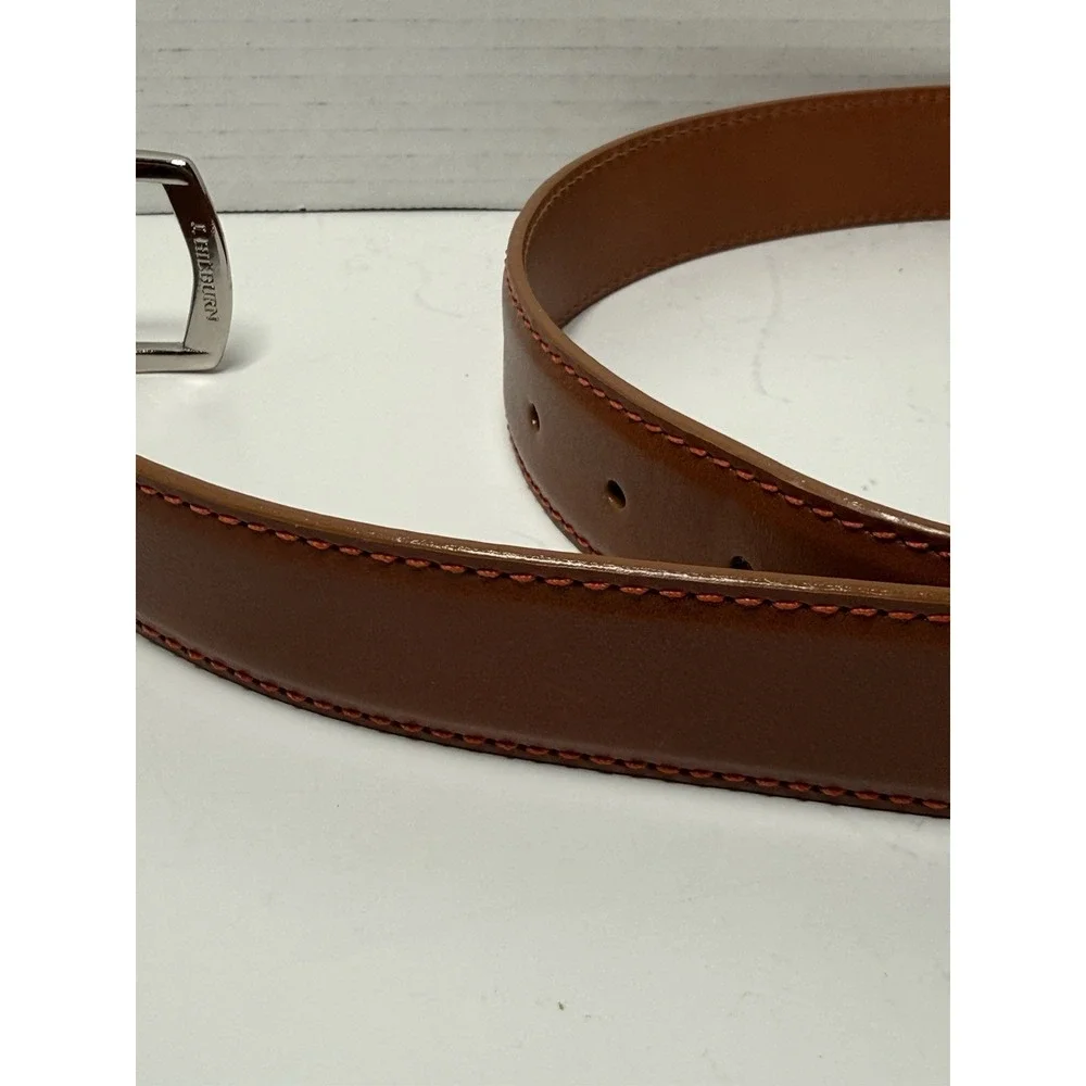 J. HILBURN MEN'S ITALIAN CALFSKIN LEATHER DRESS BELT 36 HANDCRAFTED IN USA